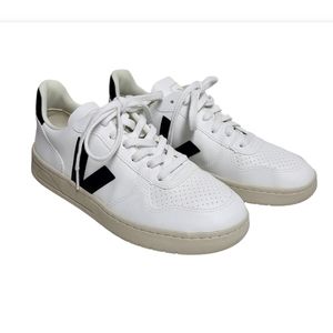 Veja V-10 low top sneaker white black tan 40